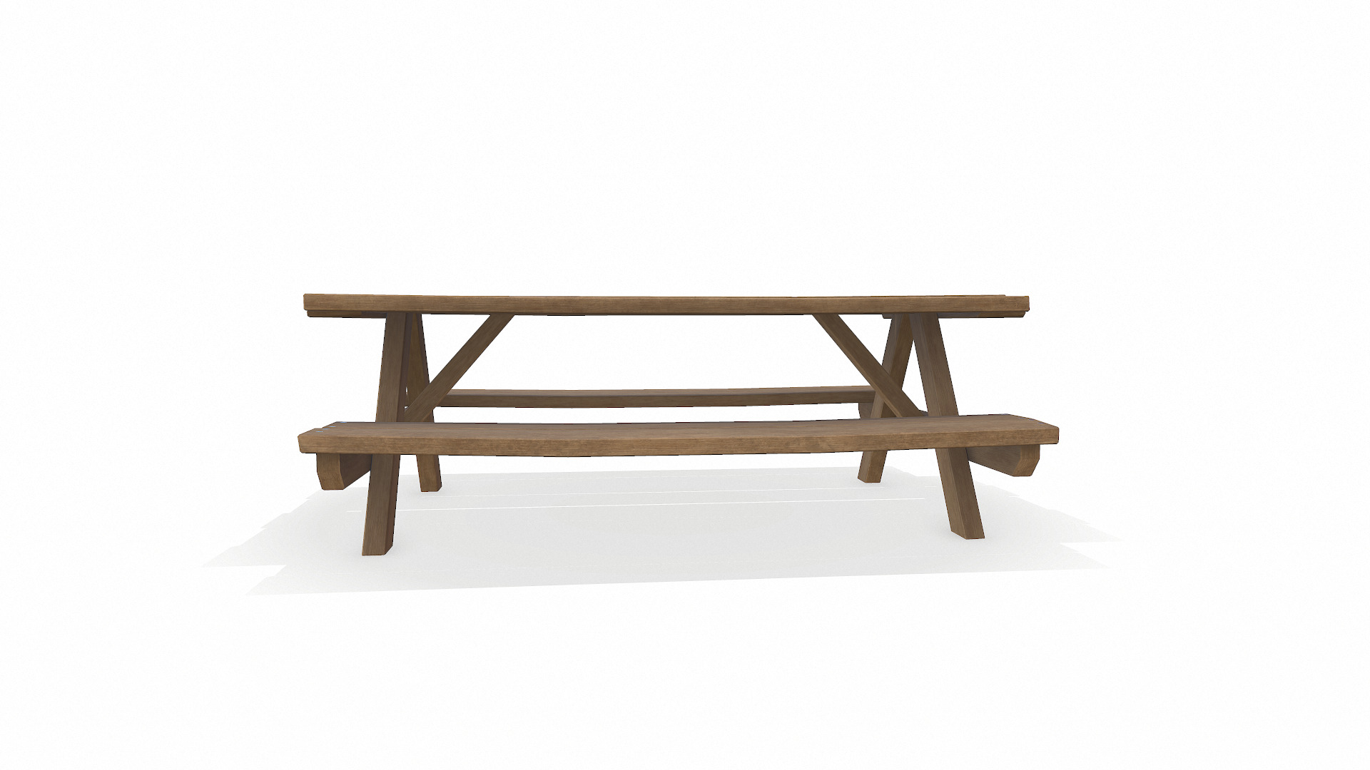 Picnic Table Low-Poly 3D Model Free low-poly 3D model_8