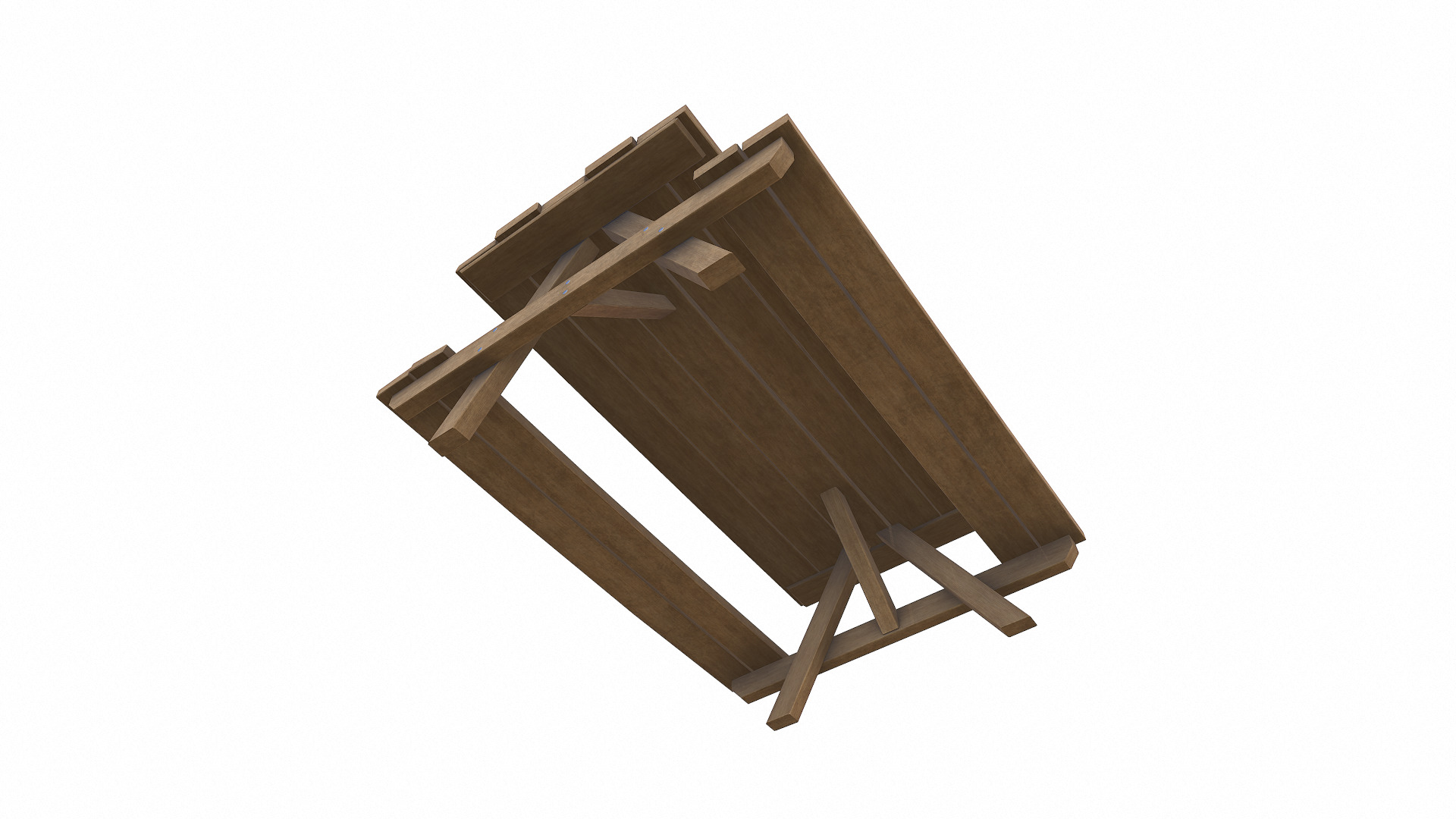 Picnic Table Low-Poly 3D Model Free low-poly 3D model_12