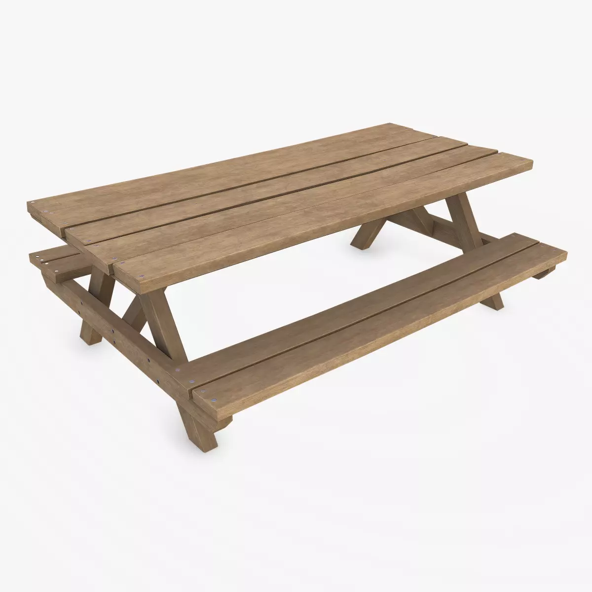 Picnic Table Low-Poly 3D Model Free low-poly 3D model_0