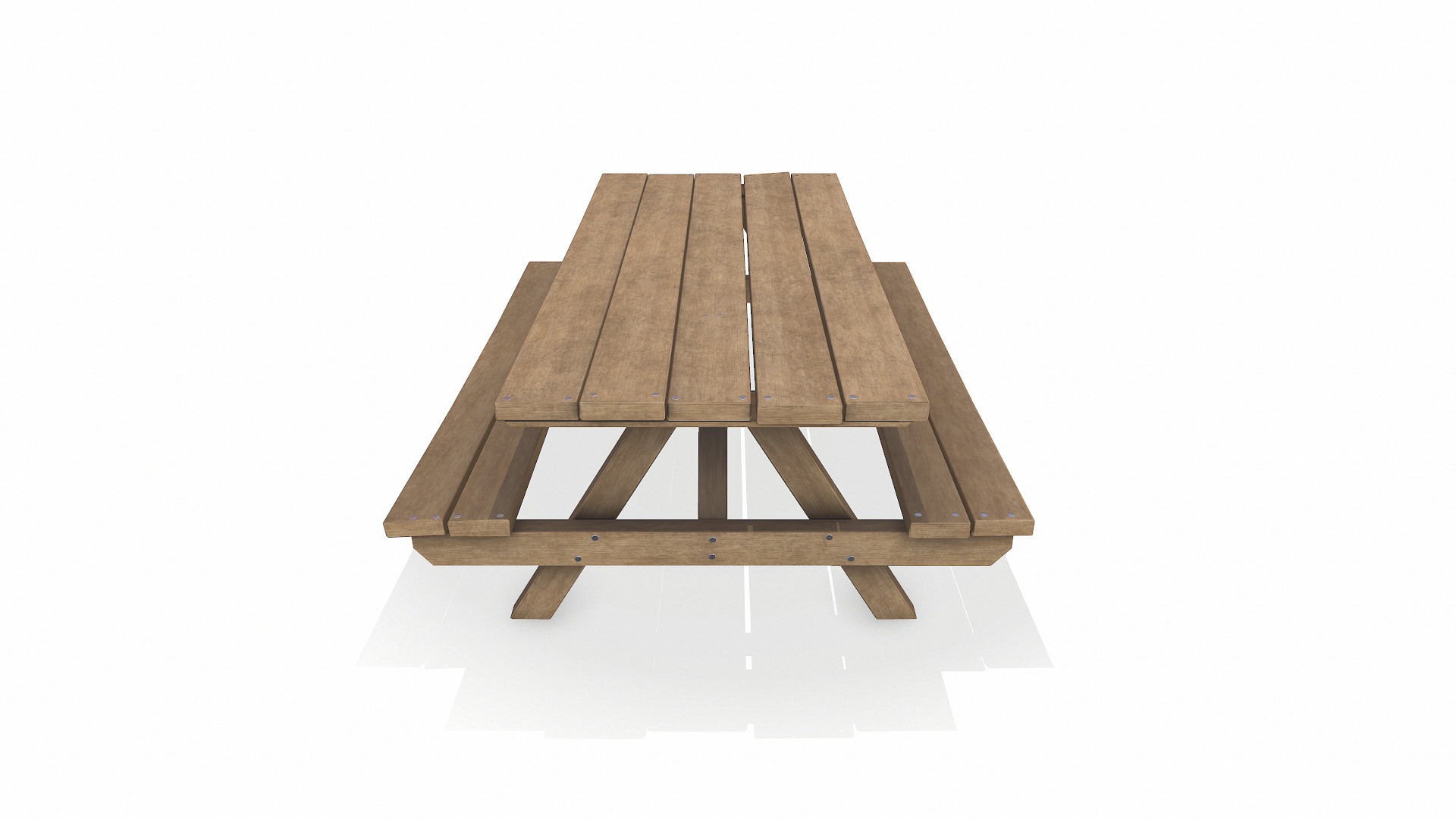 Picnic Table Low-Poly 3D Model Free low-poly 3D model_11