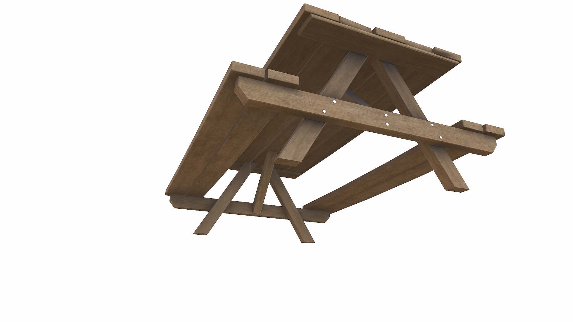 Picnic Table Low-Poly 3D Model Free low-poly 3D model_13