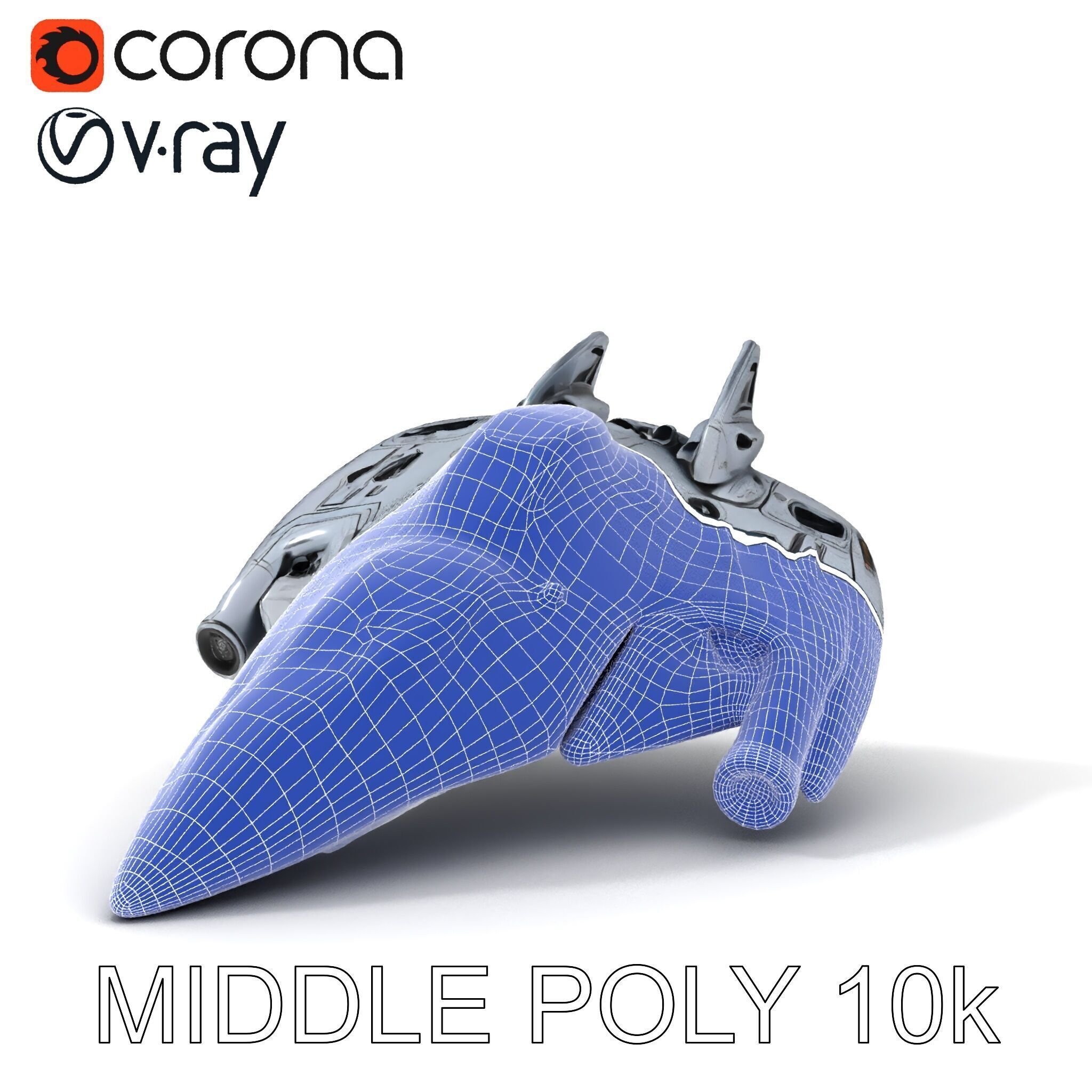 Futuristic Spaceship Model Pack Low-poly 3D model_24