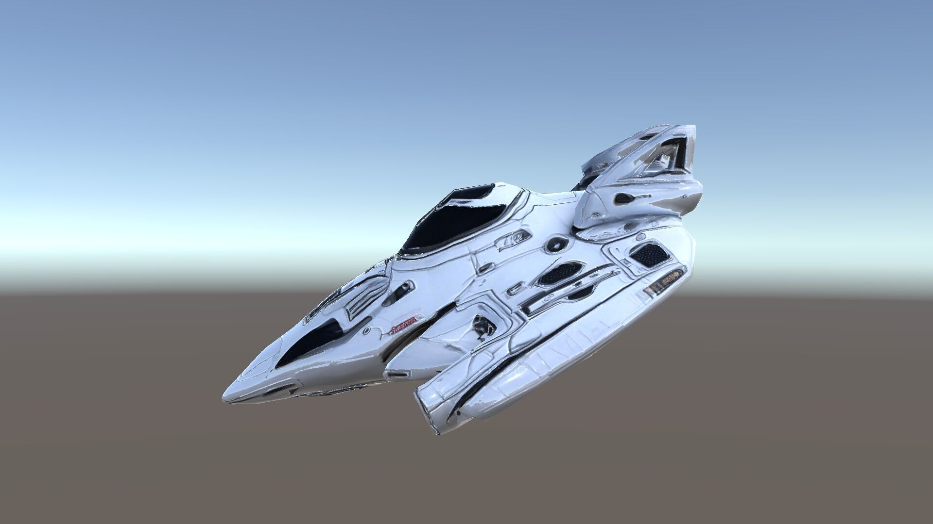Futuristic Spaceship Model Pack Low-poly 3D model_7