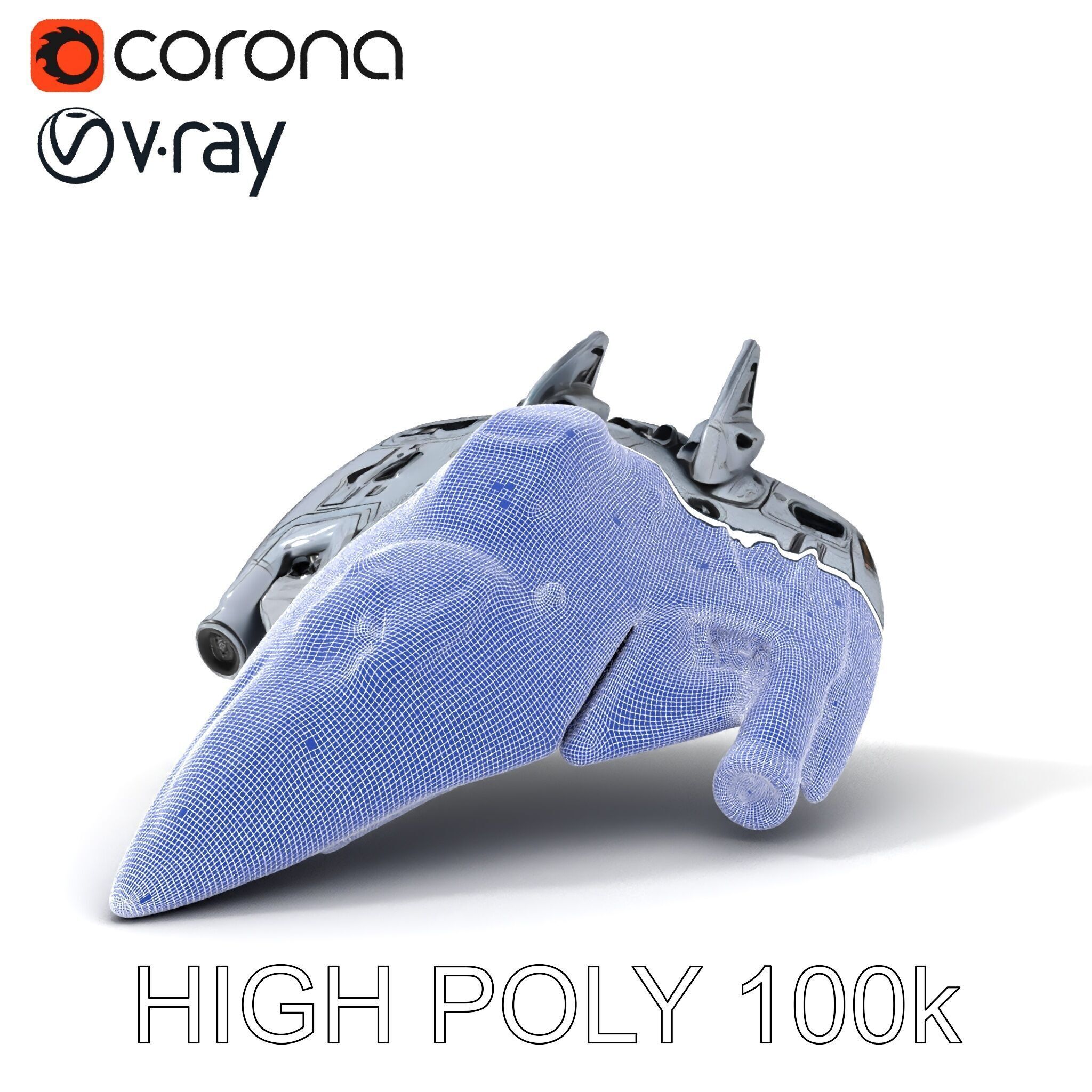 Futuristic Spaceship Model Pack Low-poly 3D model_29