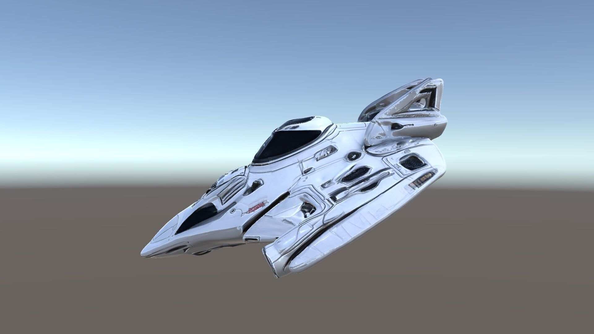 Futuristic Spaceship Model Pack Low-poly 3D model_5