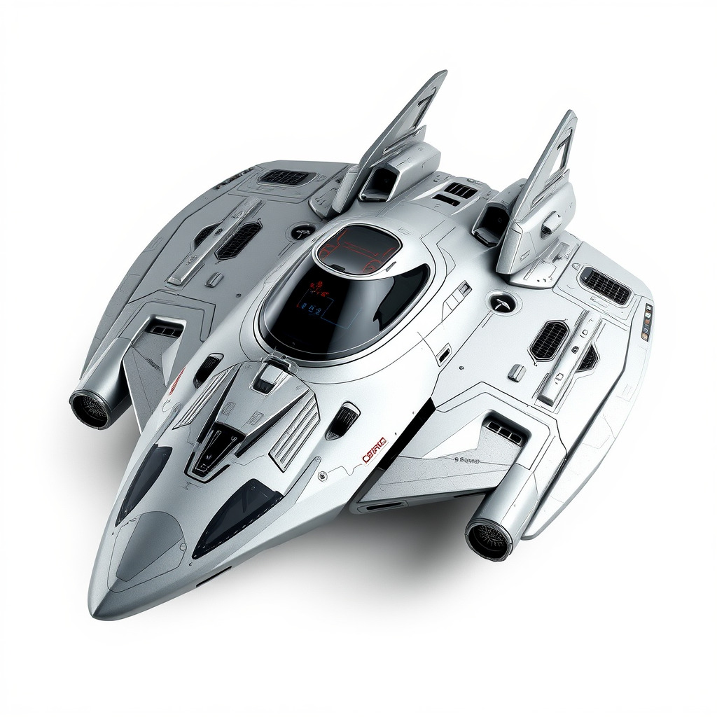 Futuristic Spaceship Model Pack Low-poly 3D model_4