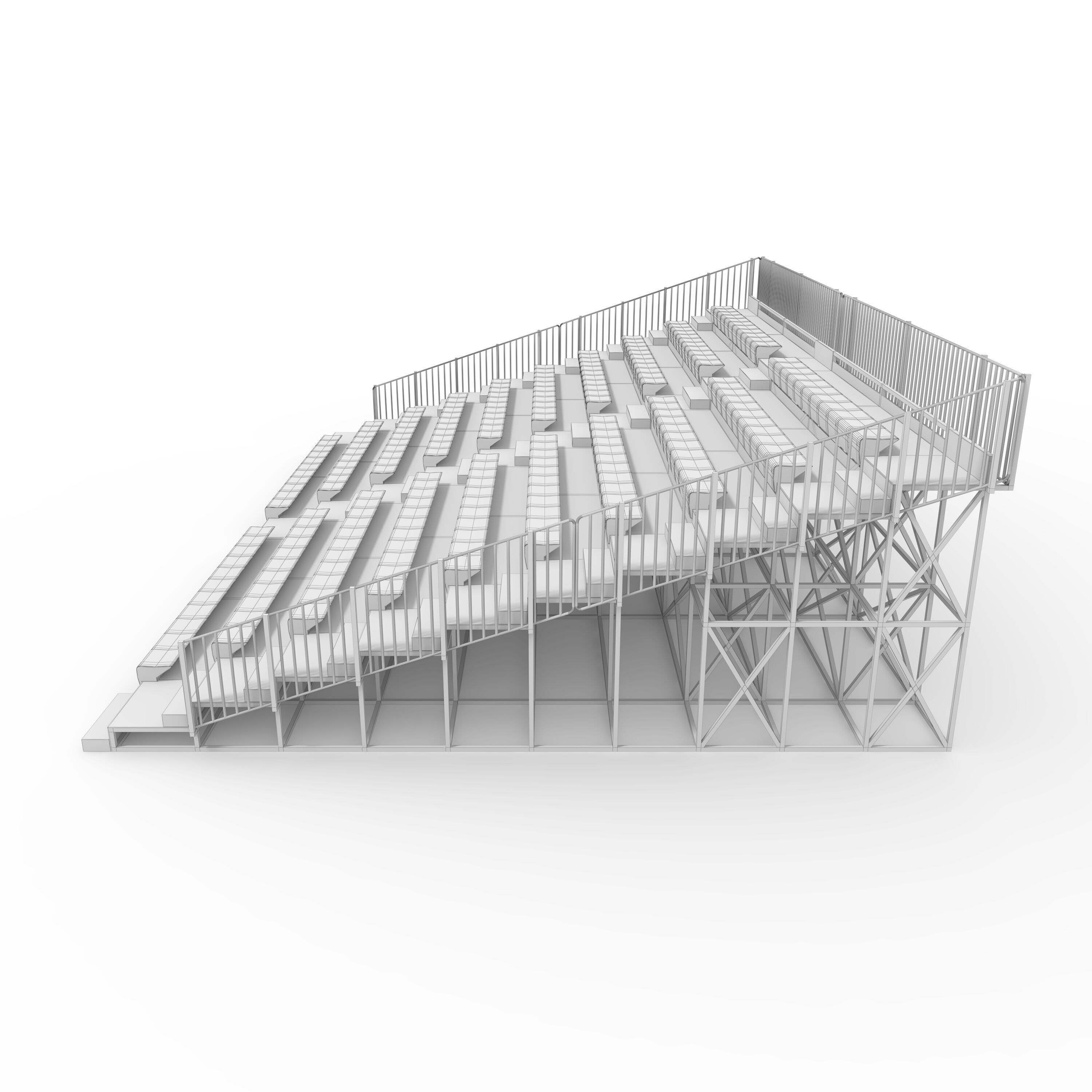 Bleachers 55 3D model_5