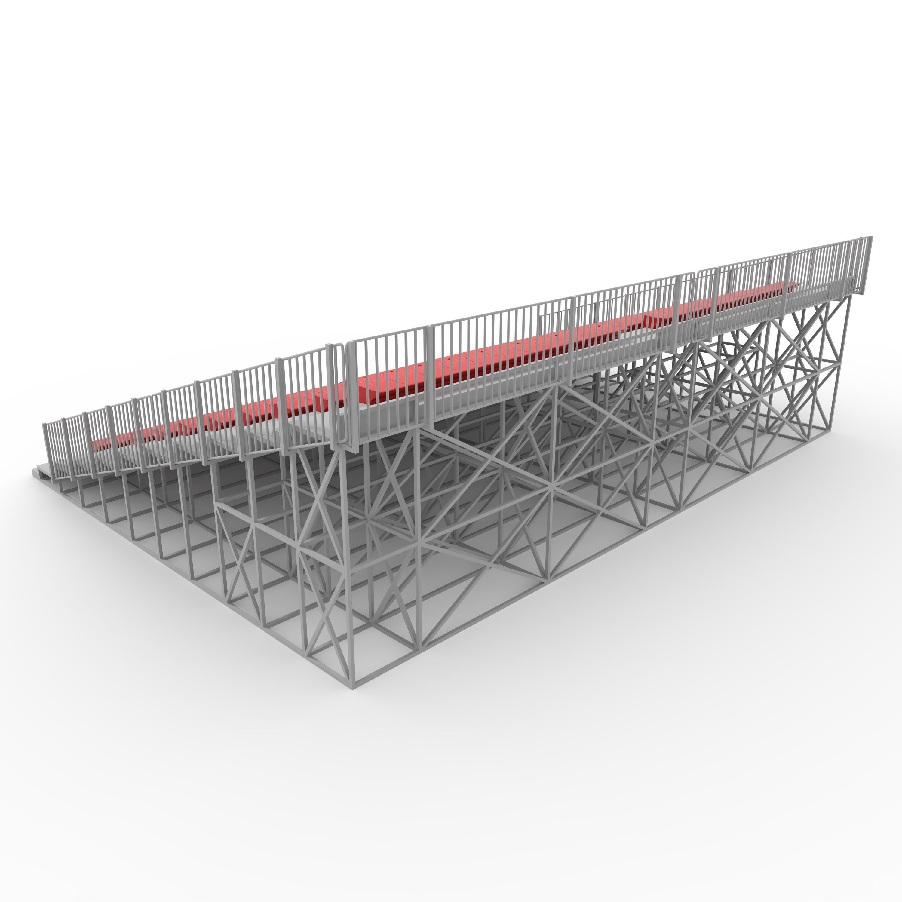 Bleachers 55 3D model_6