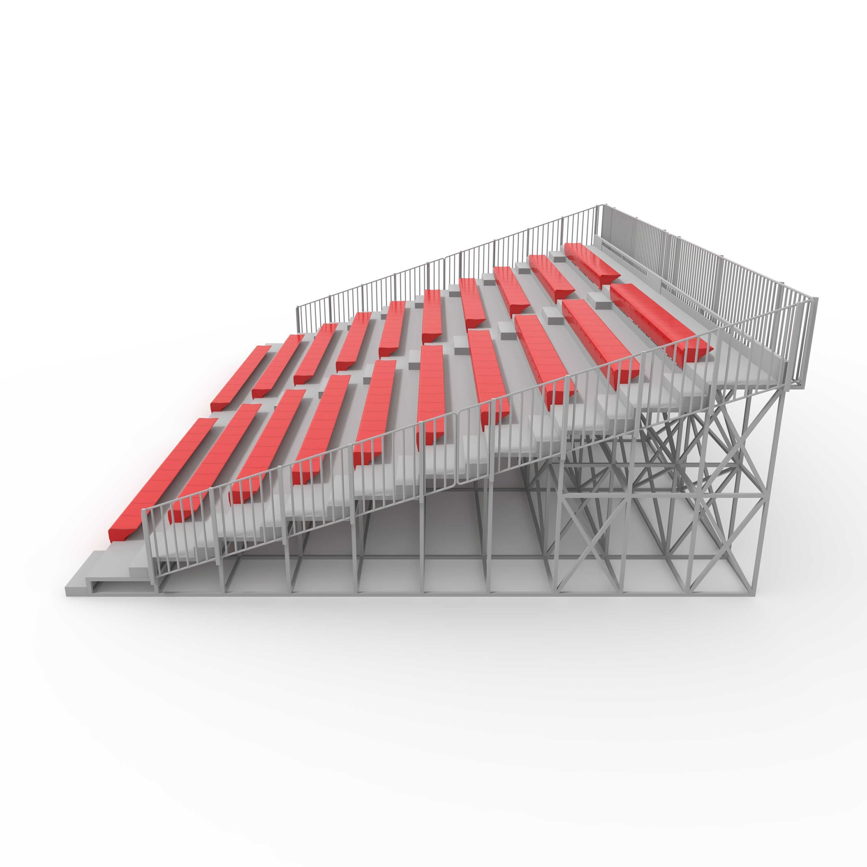 Bleachers 55 3D model_4