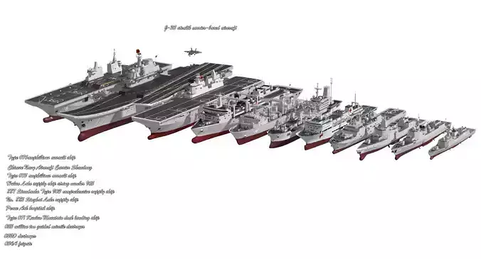  aircraft carrier formation  Navy Shandong 