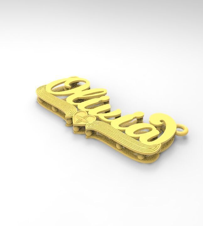 Olivia name plate 3D print model_4