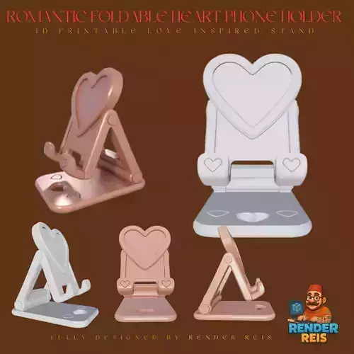 Romantic Heart Phone Holder 3D print model