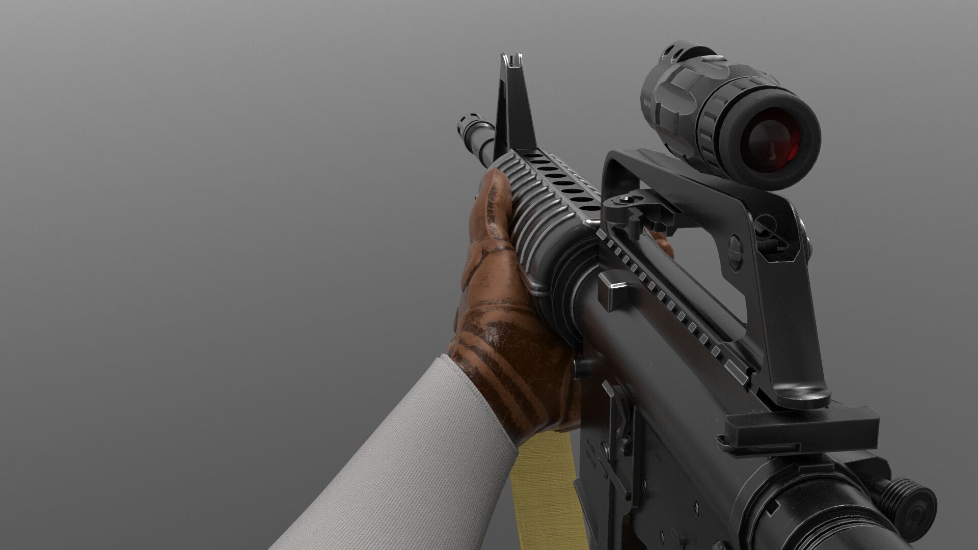 m16A2 Fps - Tps Low-poly 3D model_4