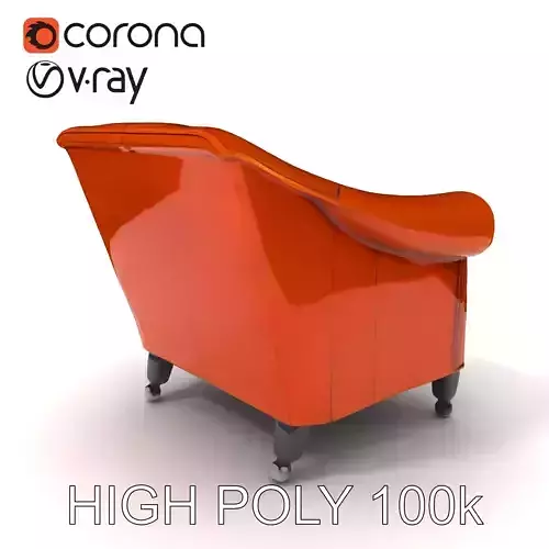 Elegant Leather Armchair Model Pack