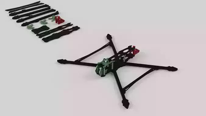 FPV Drone Frame Kit 3D print model