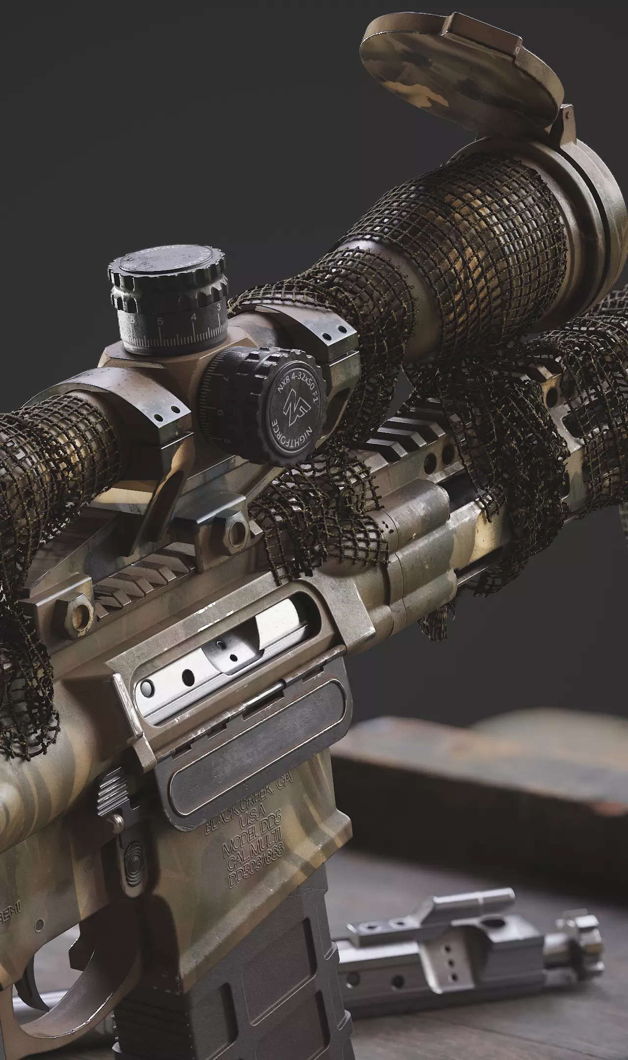 Daniel Defence DD5 rifle Low-poly 3D model