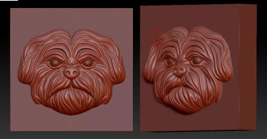 Shih Tzu dog charm pendant 3D print model