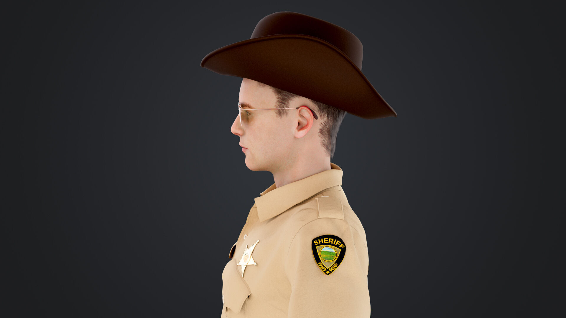 Sheriff Low-poly 3D model_13