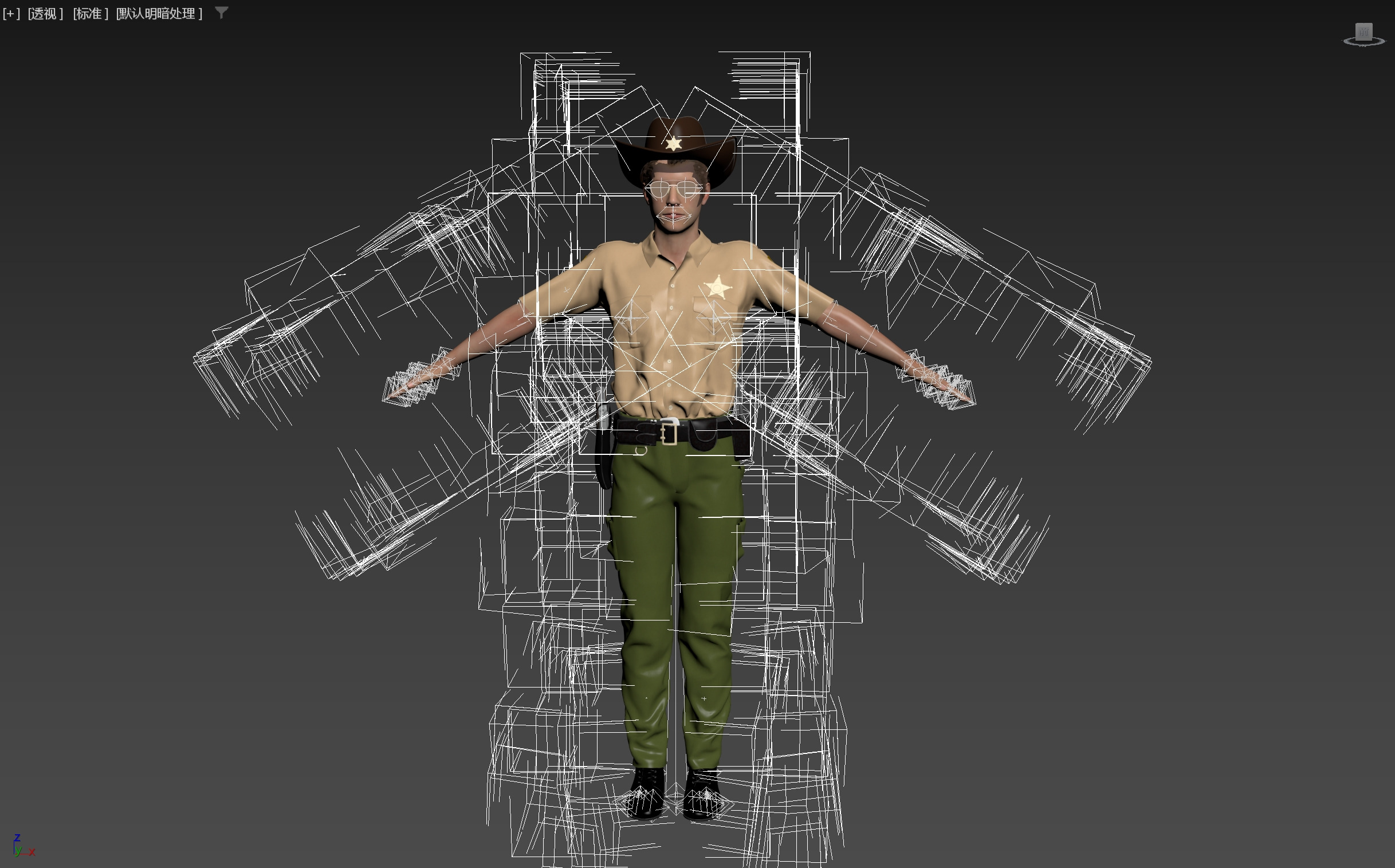 Sheriff Low-poly 3D model_27