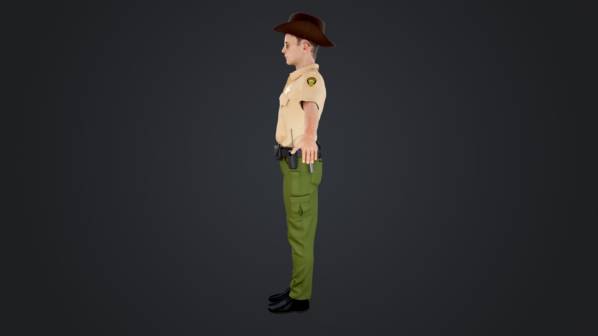 Sheriff Low-poly 3D model_8