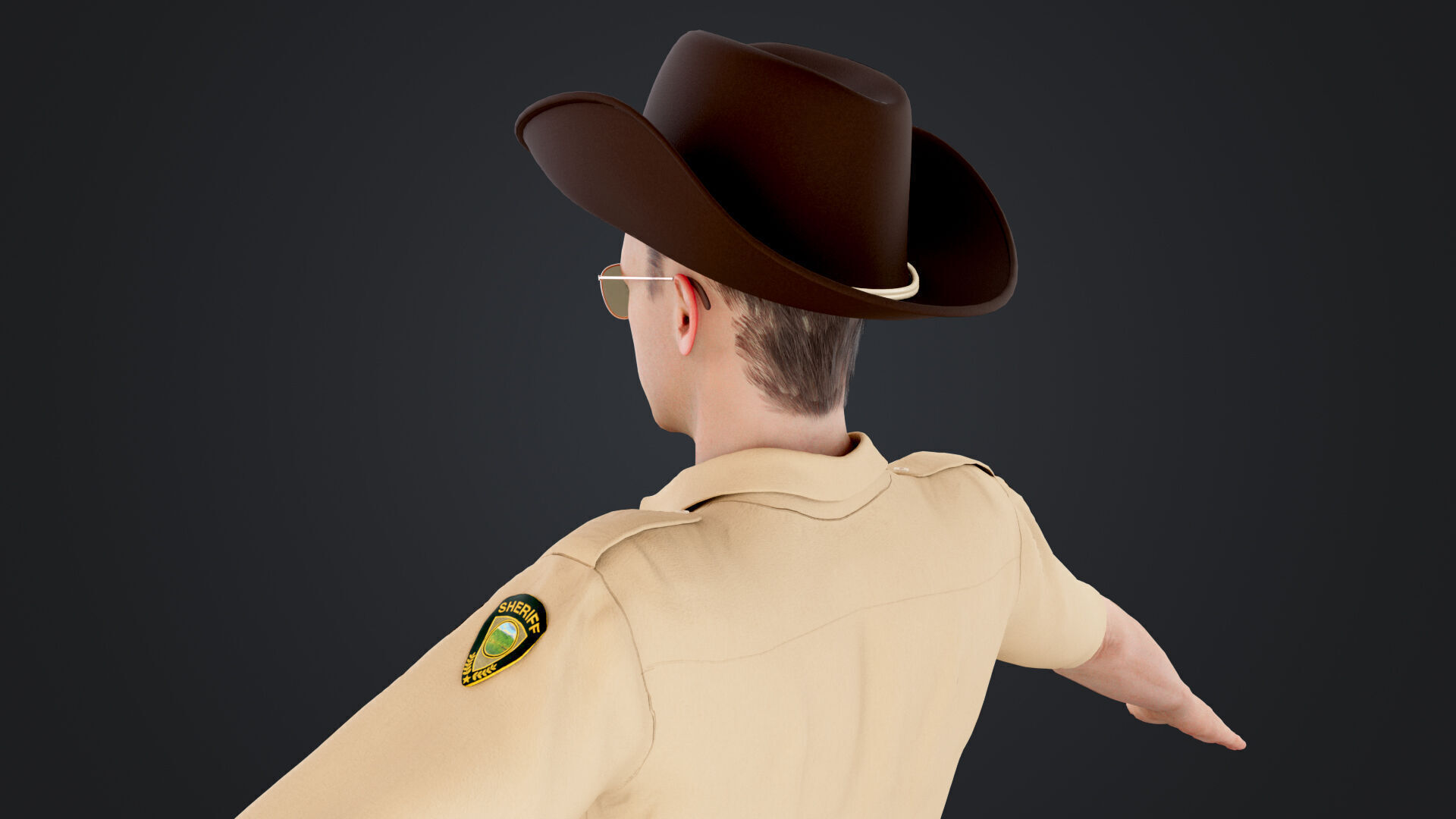 Sheriff Low-poly 3D model_14
