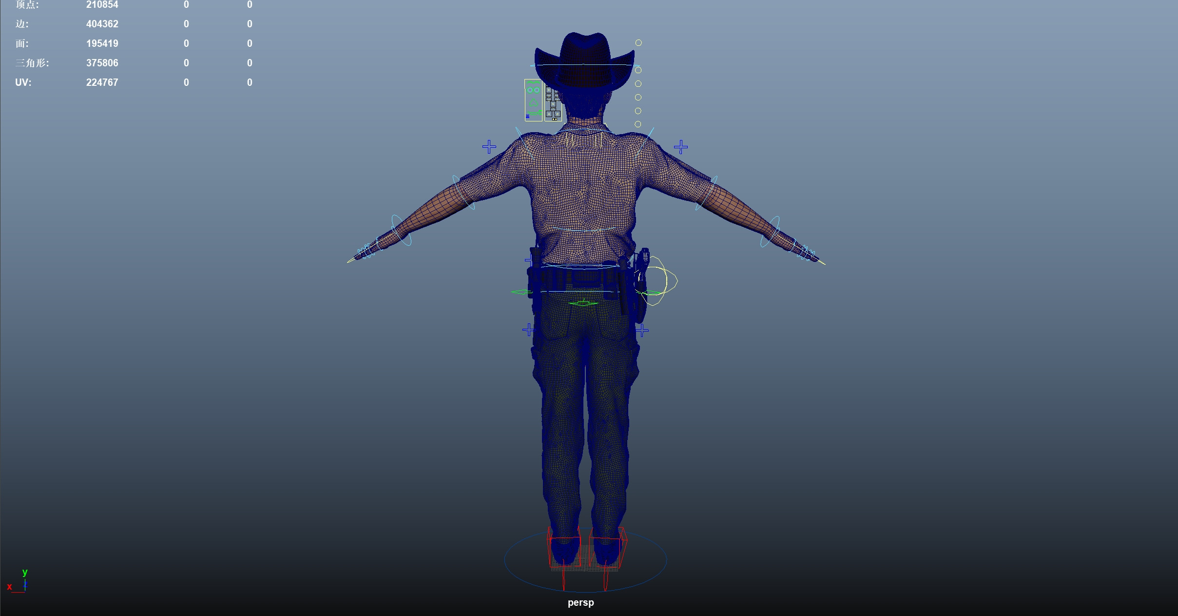 Sheriff Low-poly 3D model_22