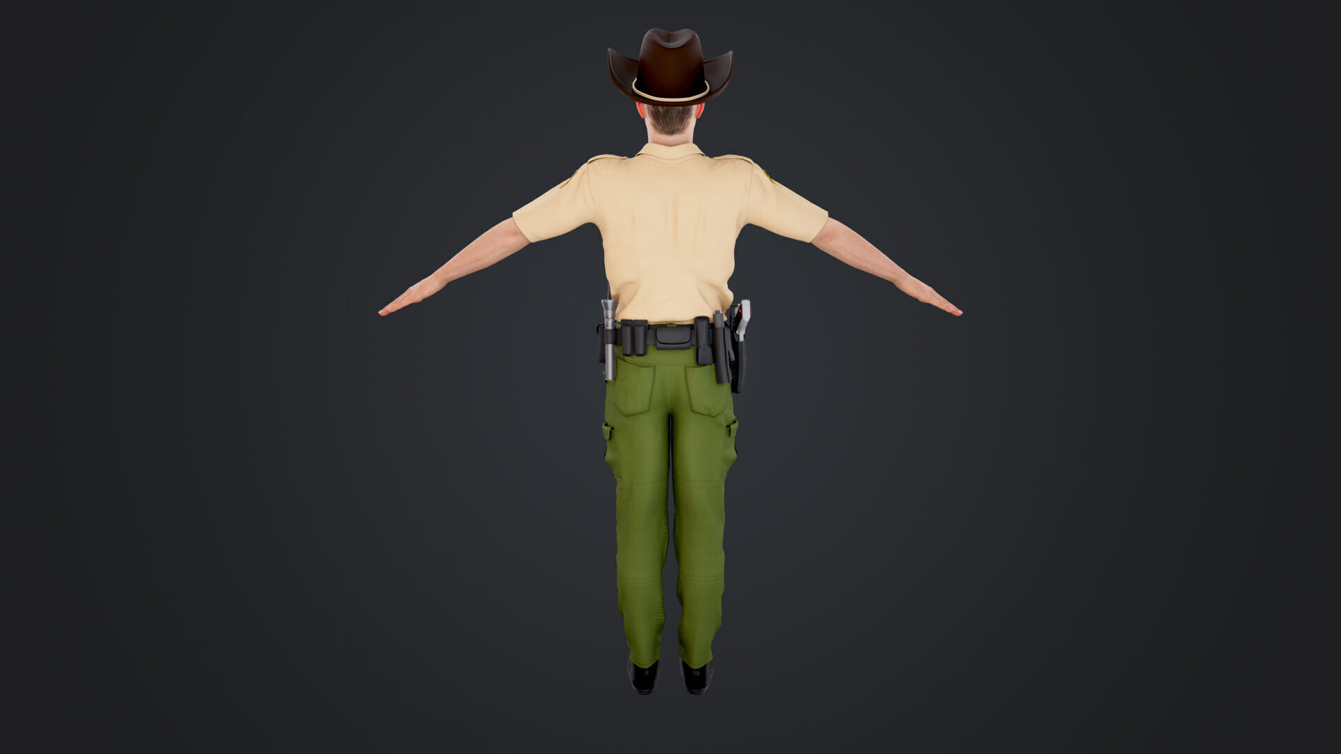 Sheriff Low-poly 3D model_10