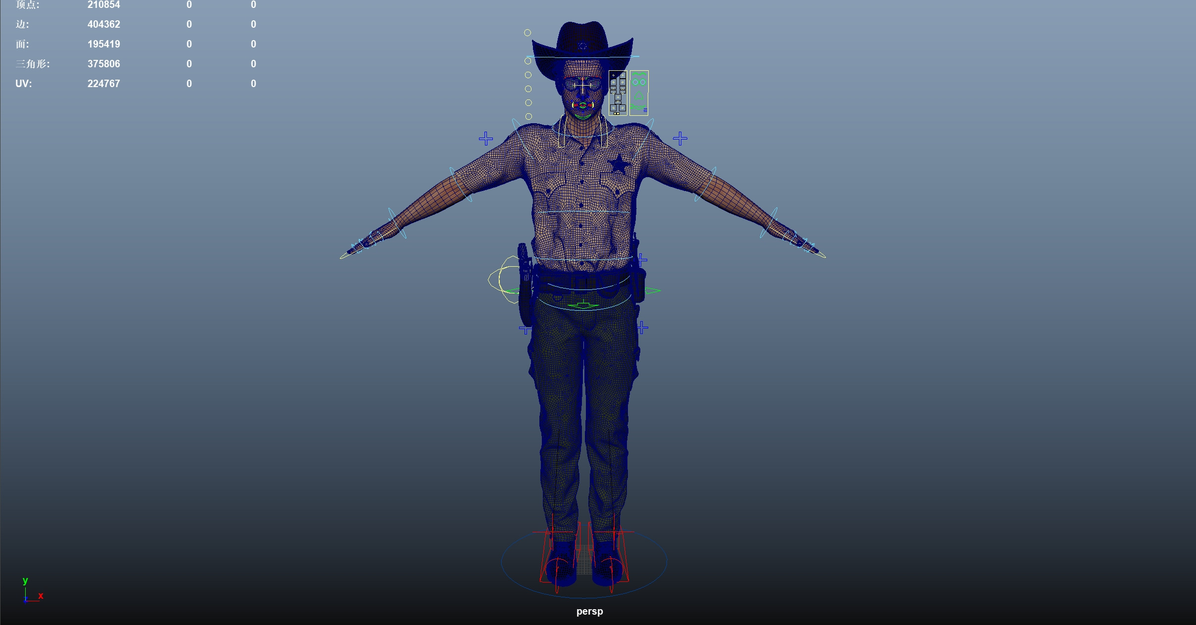 Sheriff Low-poly 3D model_26