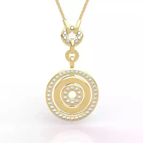 Customizable engraved Turn Circle Pendant  3D print model