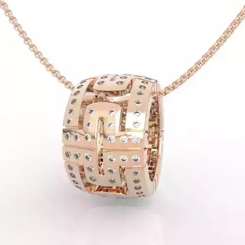 Basket Weave Pendant Necklace 3D print model