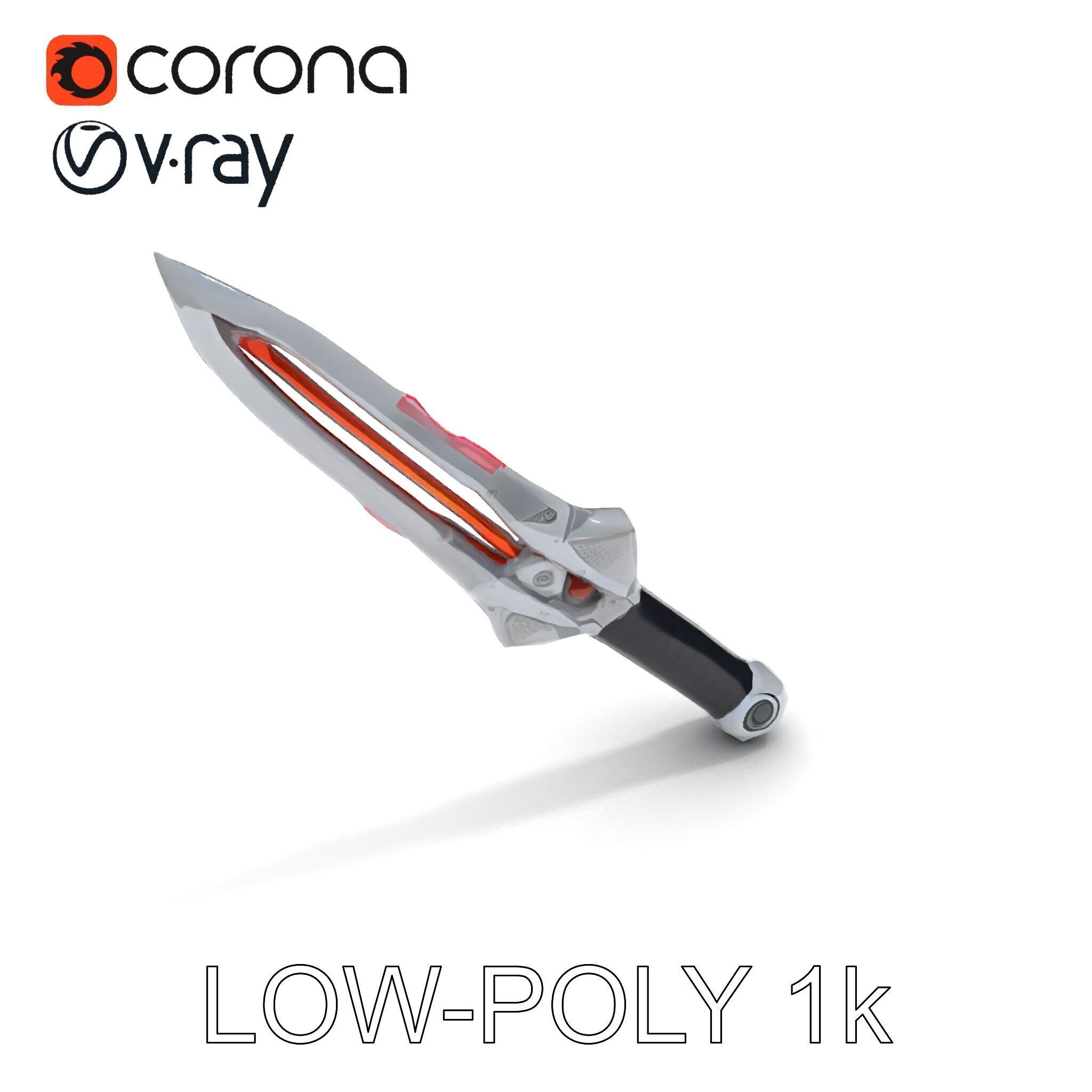 Futuristic SciFi Sword Model Pack Low-poly 3D model_26