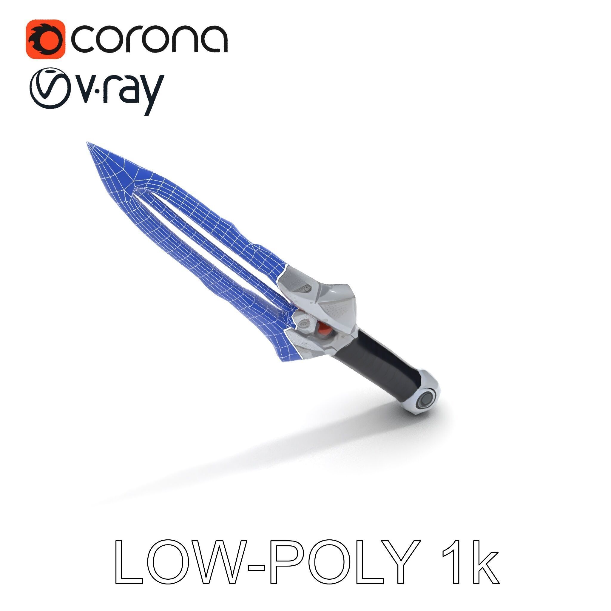 Futuristic SciFi Sword Model Pack Low-poly 3D model_7