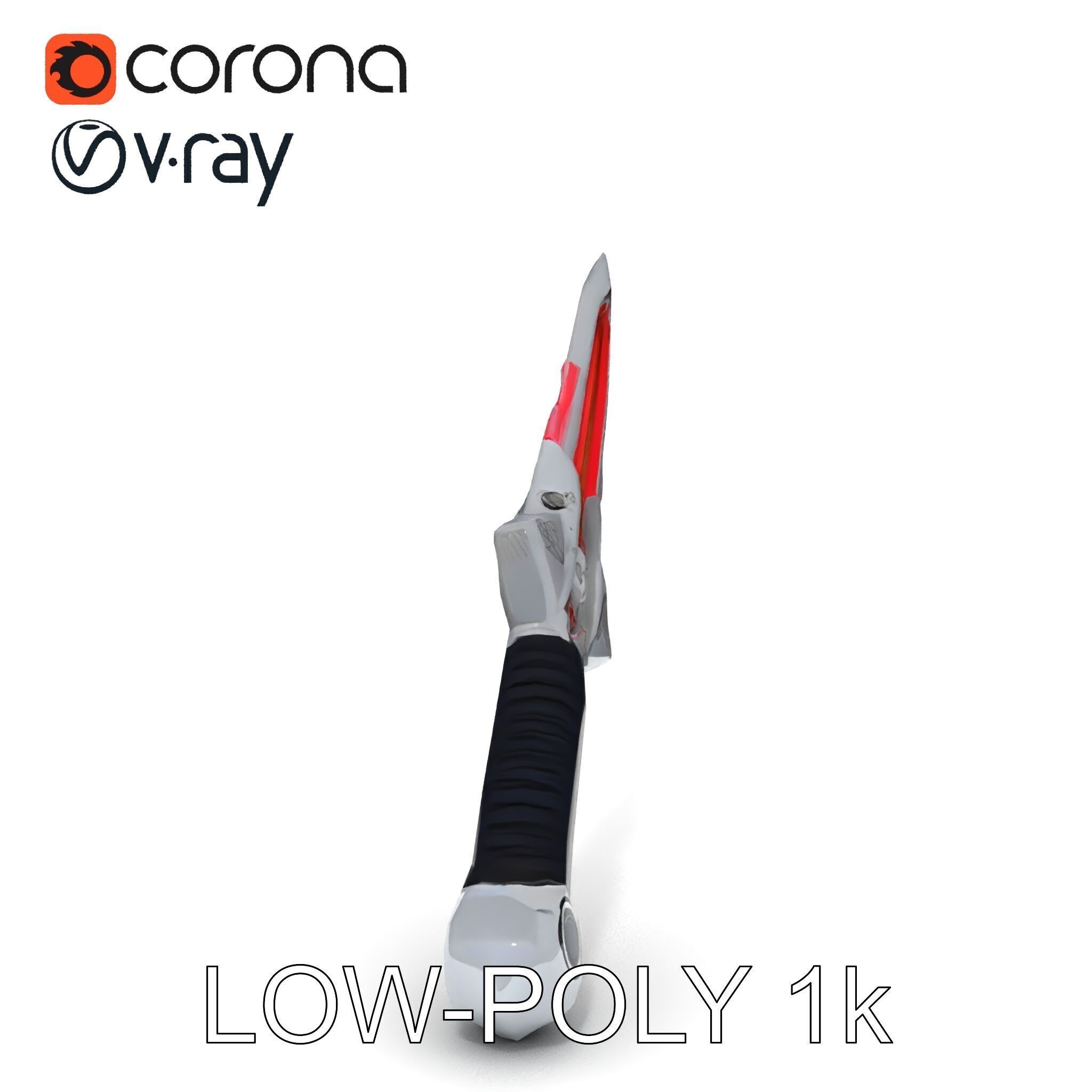 Futuristic SciFi Sword Model Pack Low-poly 3D model_16