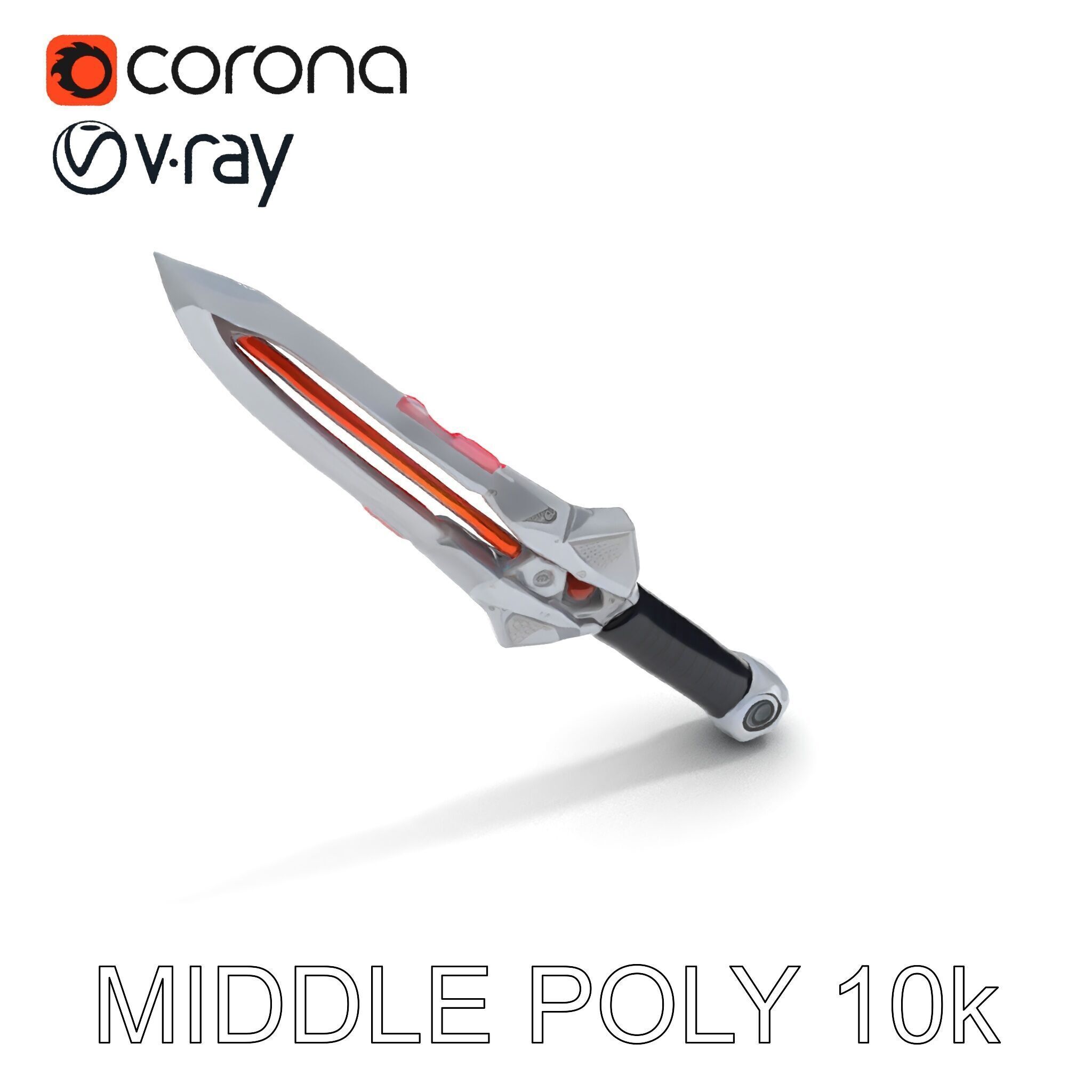 Futuristic SciFi Sword Model Pack Low-poly 3D model_30