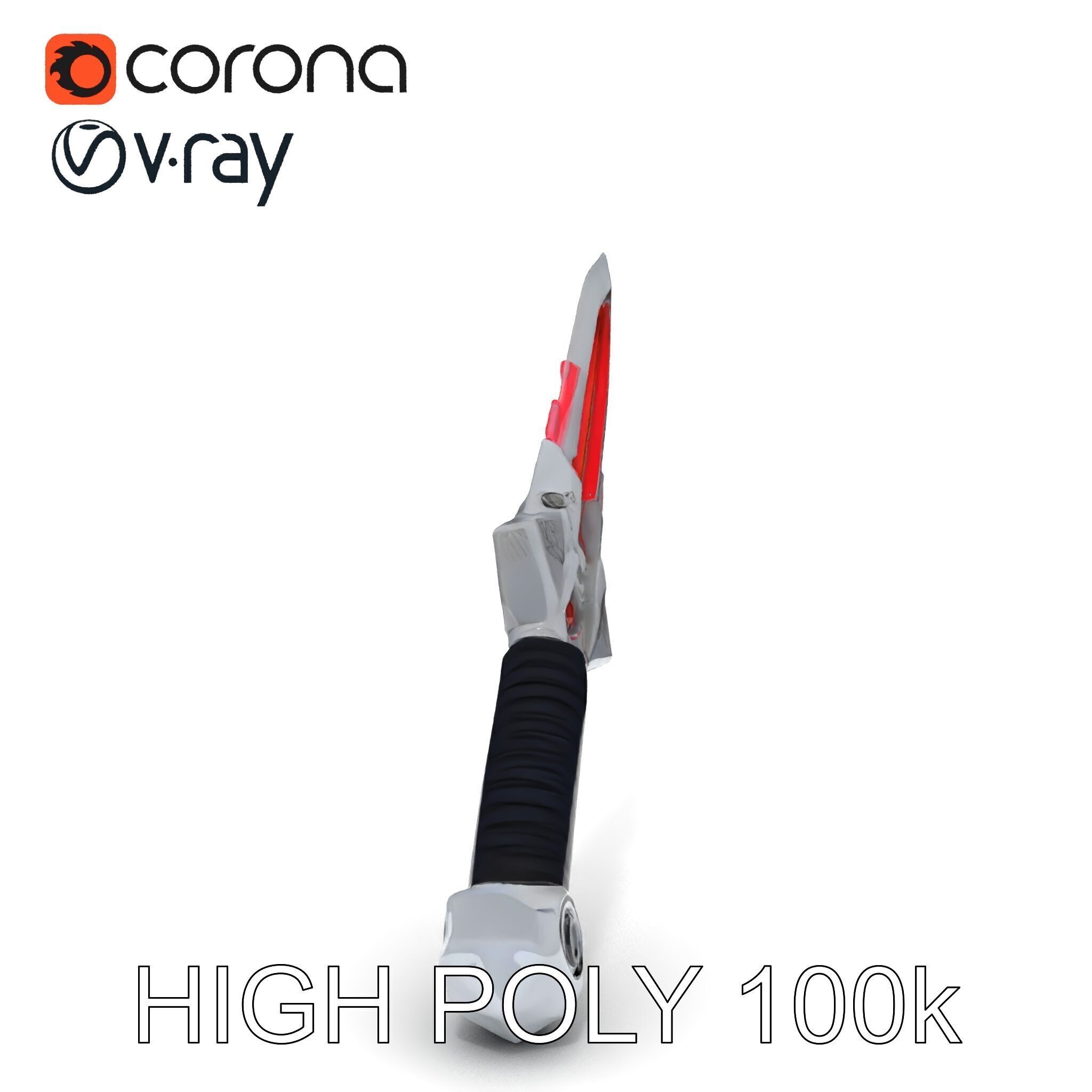 Futuristic SciFi Sword Model Pack Low-poly 3D model_35