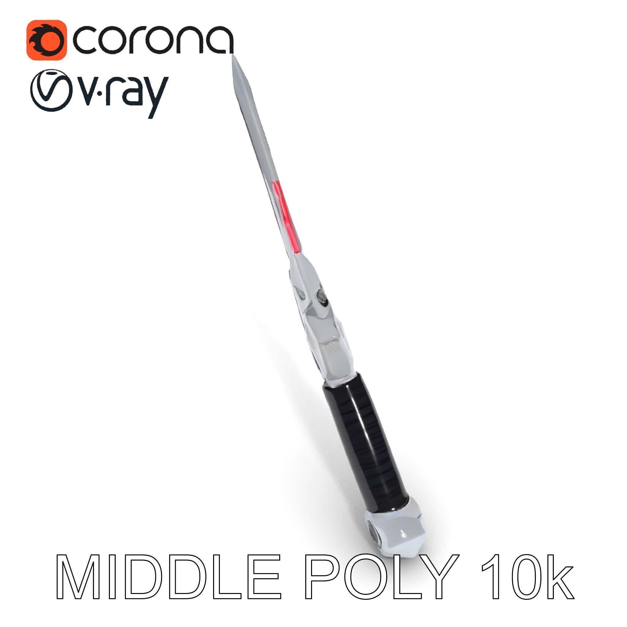 Futuristic SciFi Sword Model Pack Low-poly 3D model_25