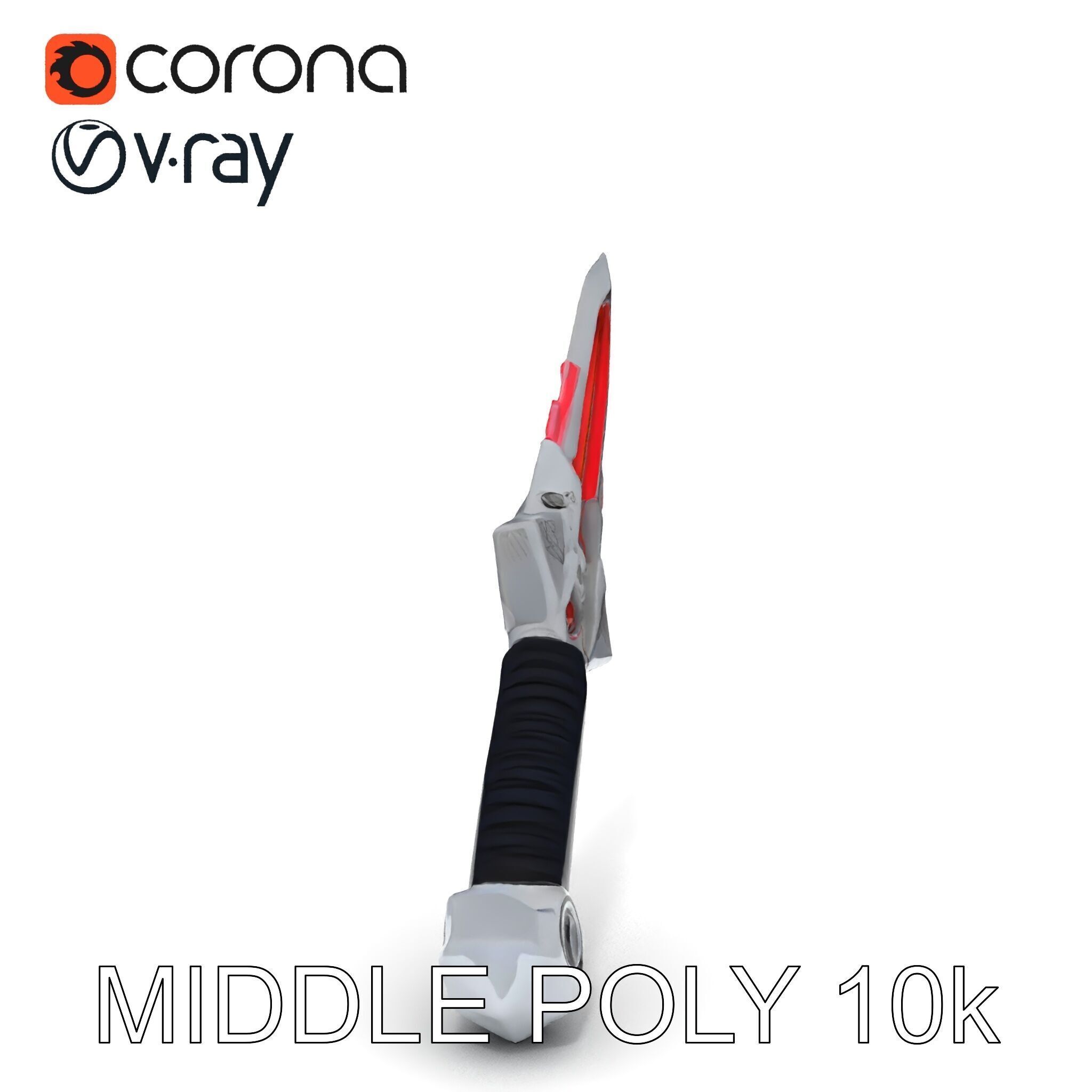 Futuristic SciFi Sword Model Pack Low-poly 3D model_12