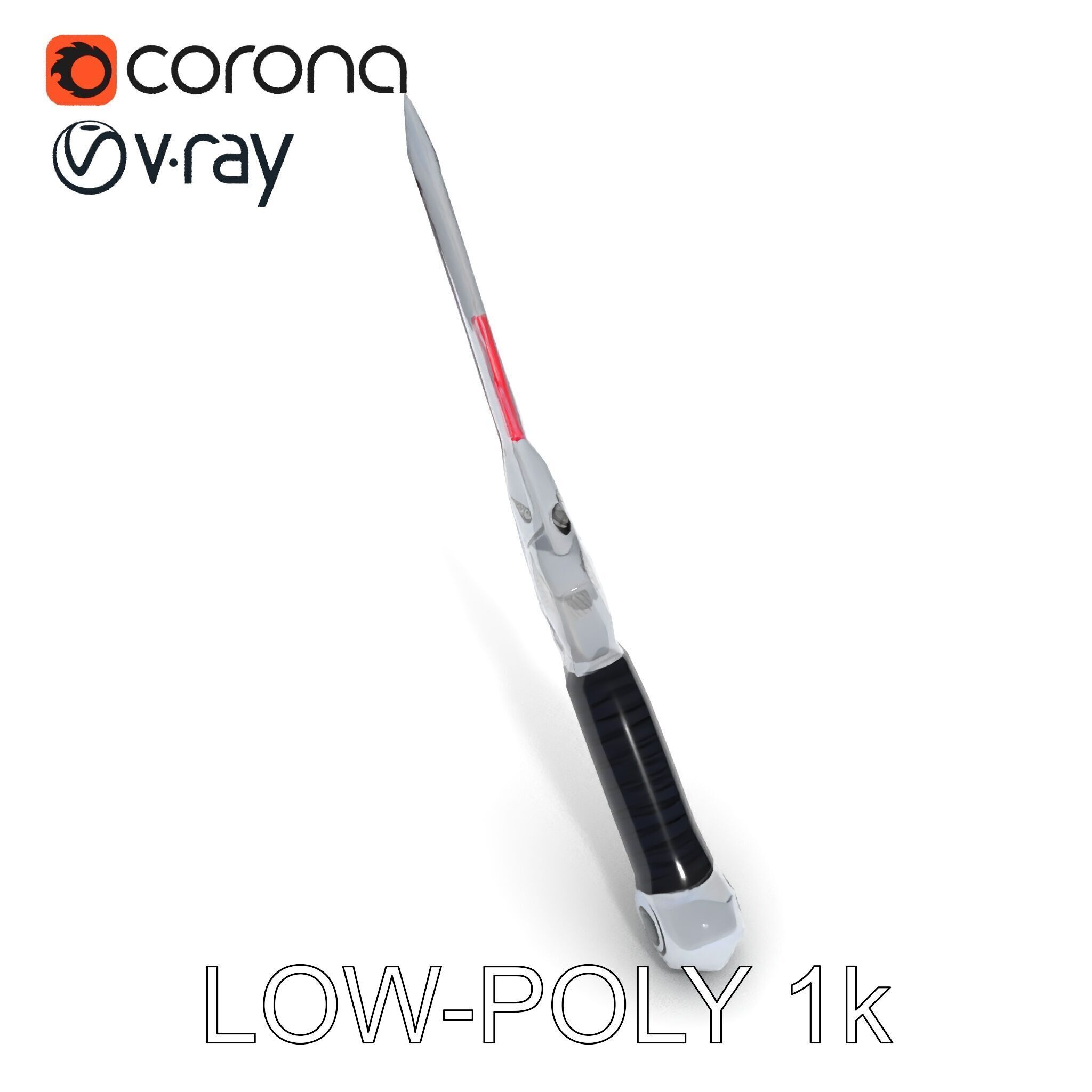 Futuristic SciFi Sword Model Pack Low-poly 3D model_18