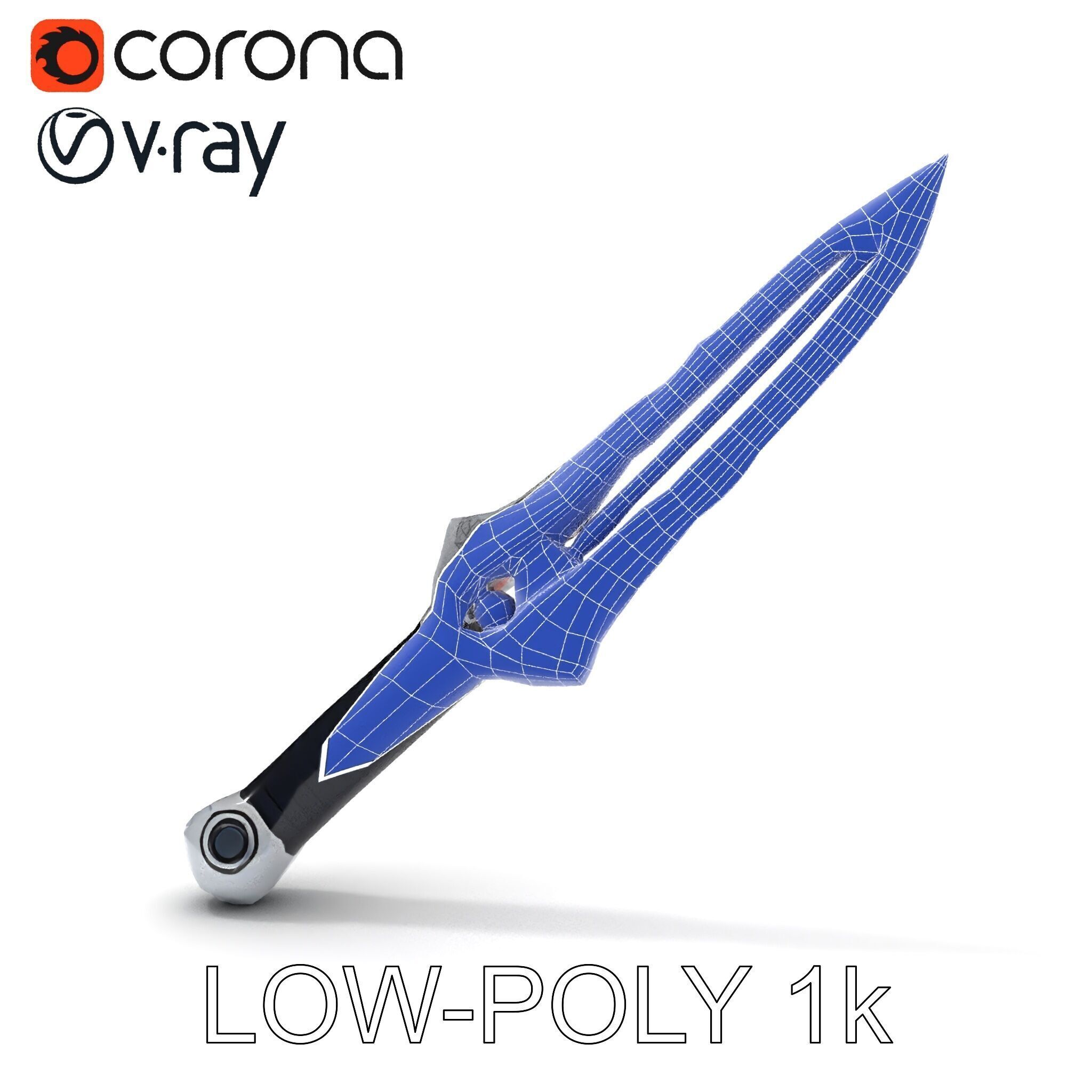 Futuristic SciFi Sword Model Pack Low-poly 3D model_10