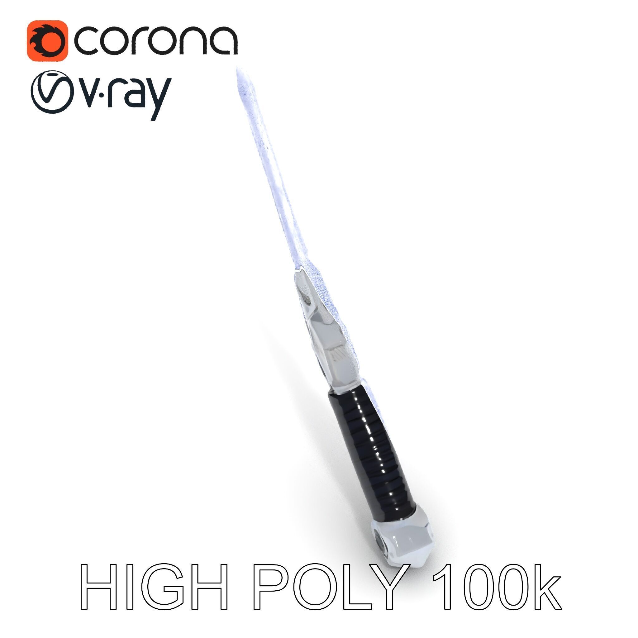 Futuristic SciFi Sword Model Pack Low-poly 3D model_29