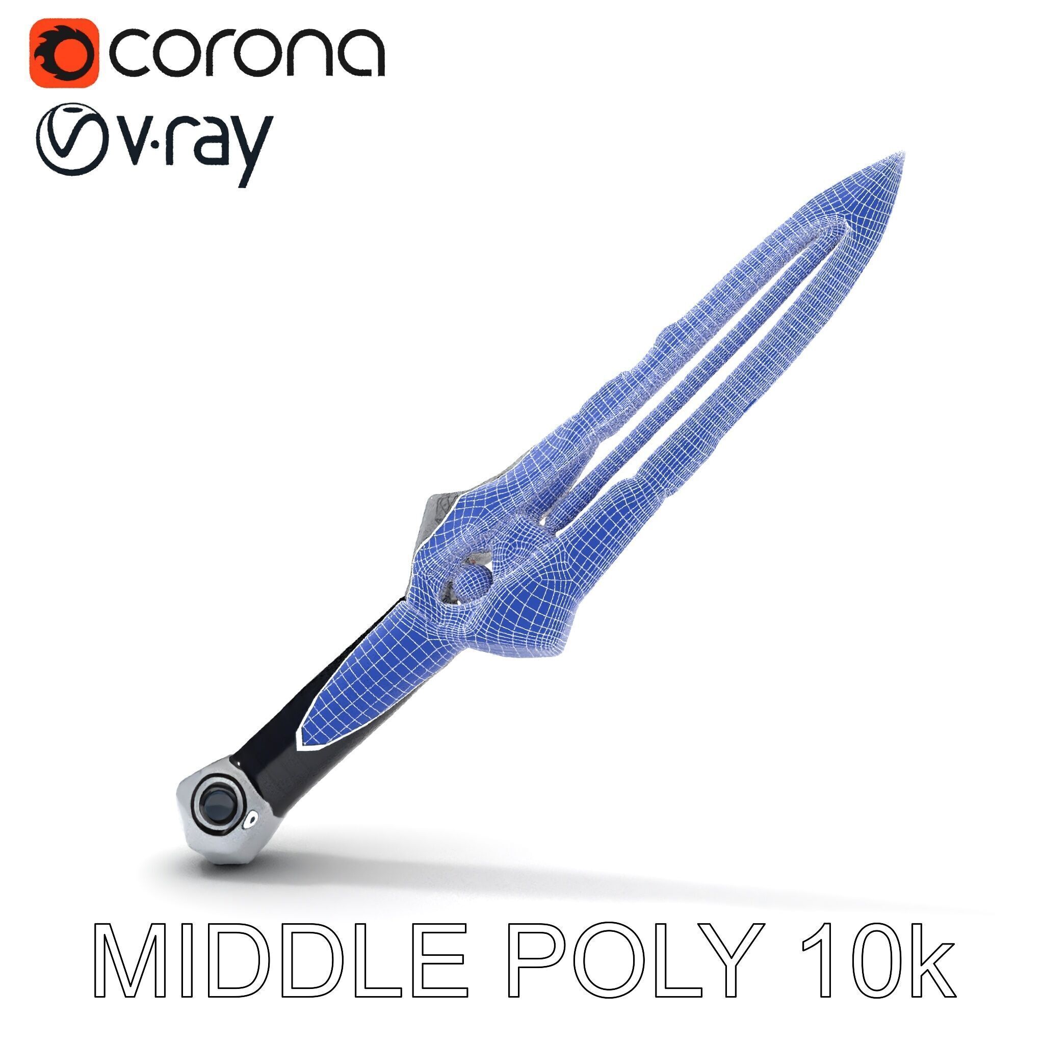 Futuristic SciFi Sword Model Pack Low-poly 3D model_15