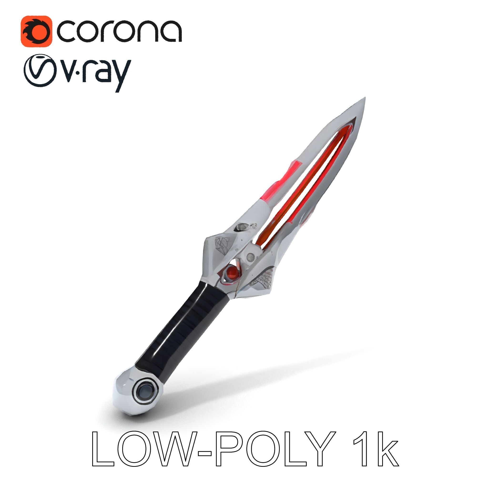 Futuristic SciFi Sword Model Pack Low-poly 3D model_28