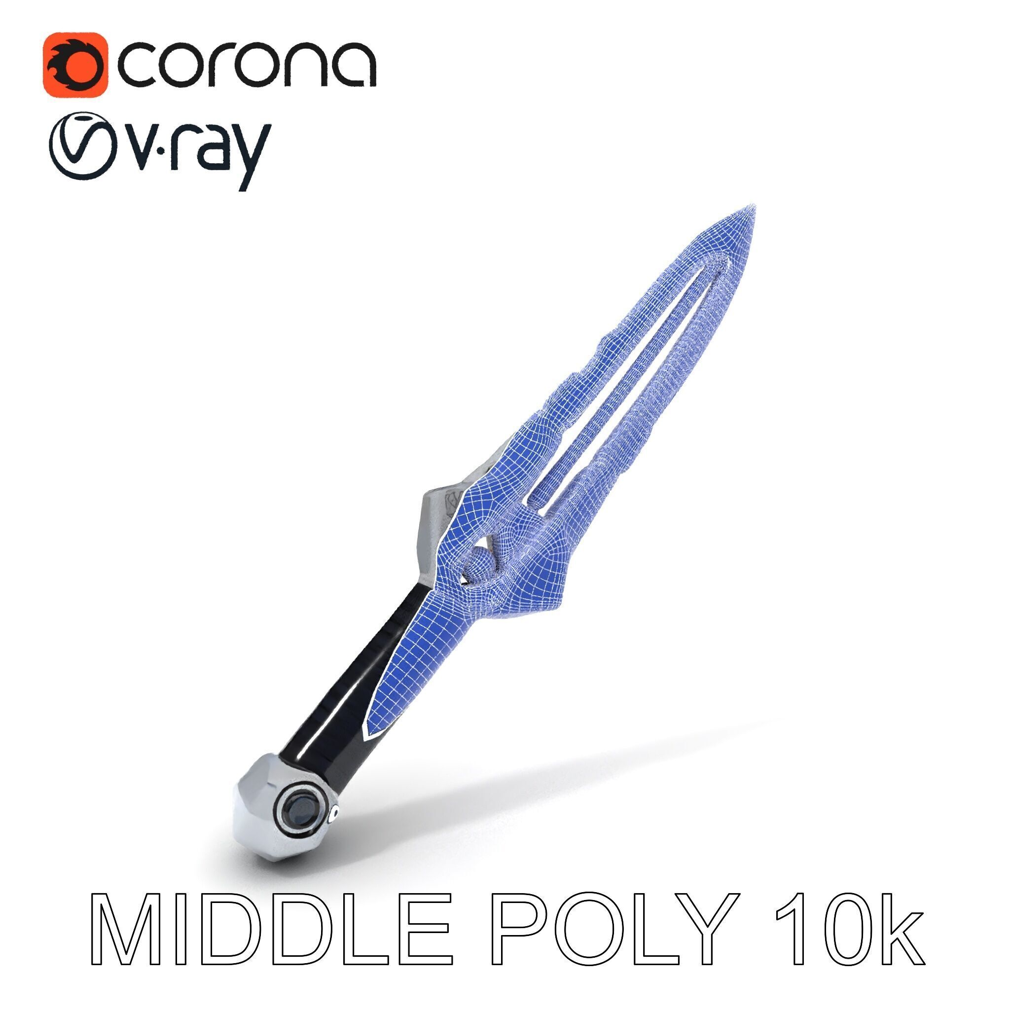 Futuristic SciFi Sword Model Pack Low-poly 3D model_23