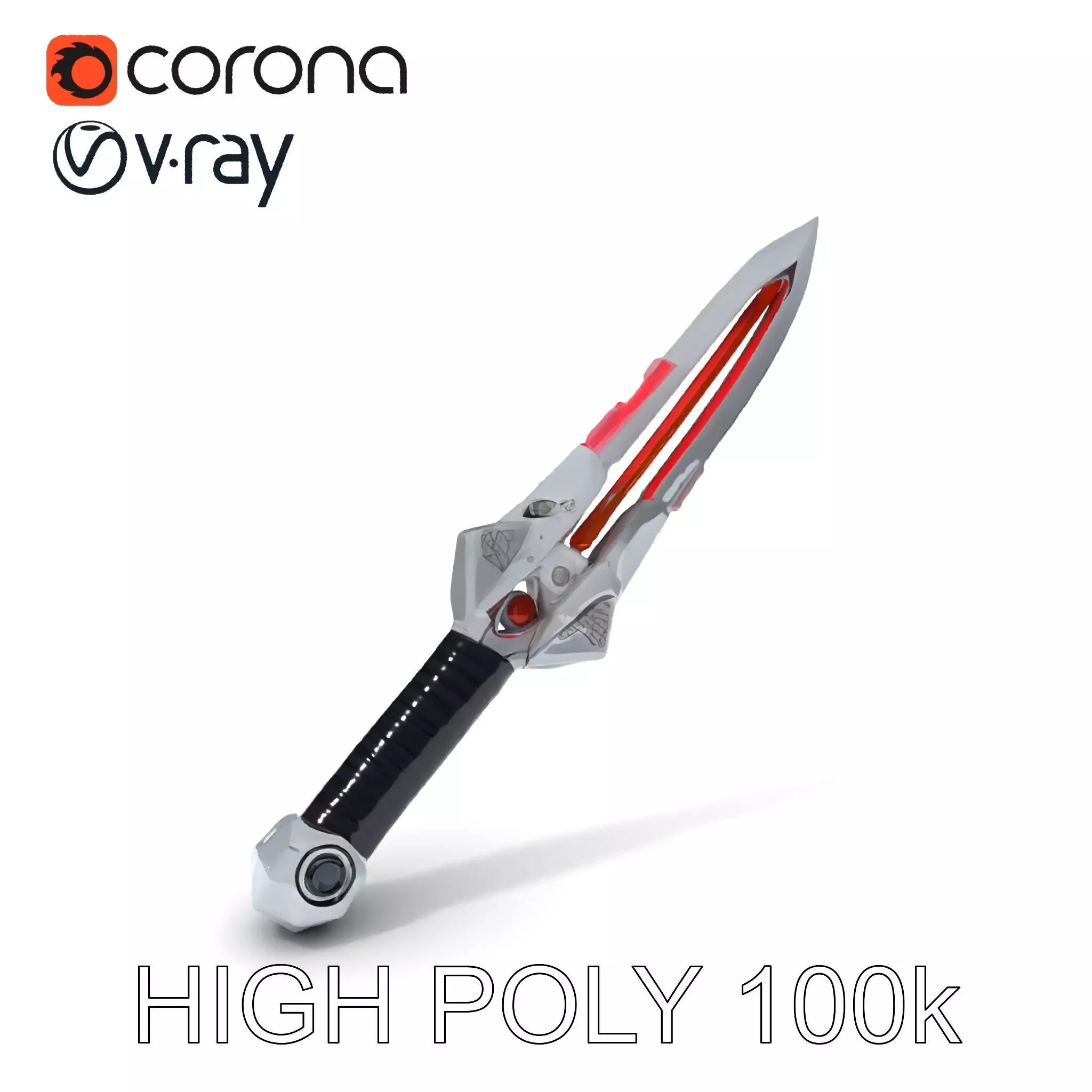 Futuristic SciFi Sword Model Pack Low-poly 3D model_0