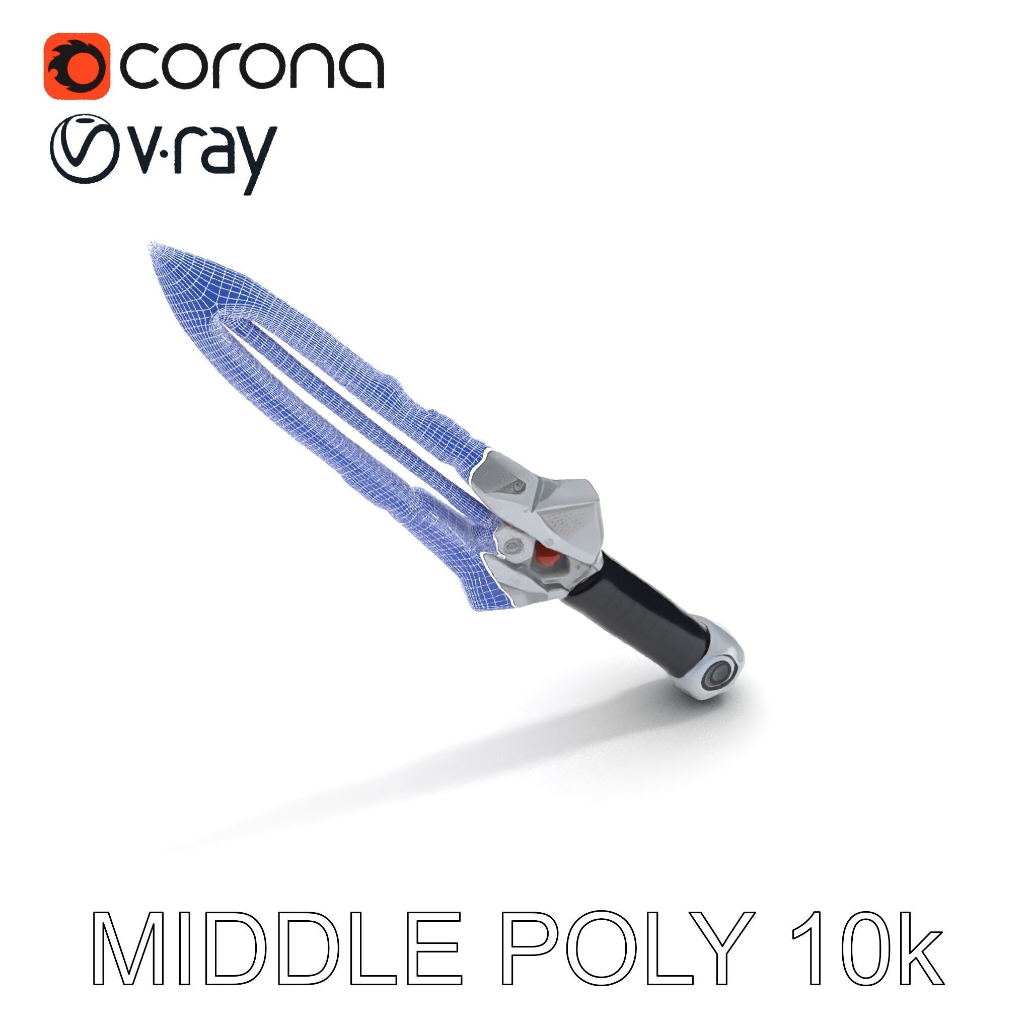 Futuristic SciFi Sword Model Pack Low-poly 3D model_6