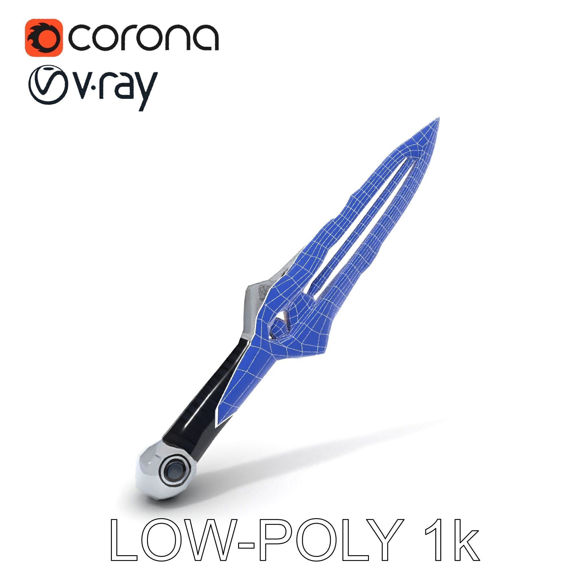 Futuristic SciFi Sword Model Pack Low-poly 3D model_13