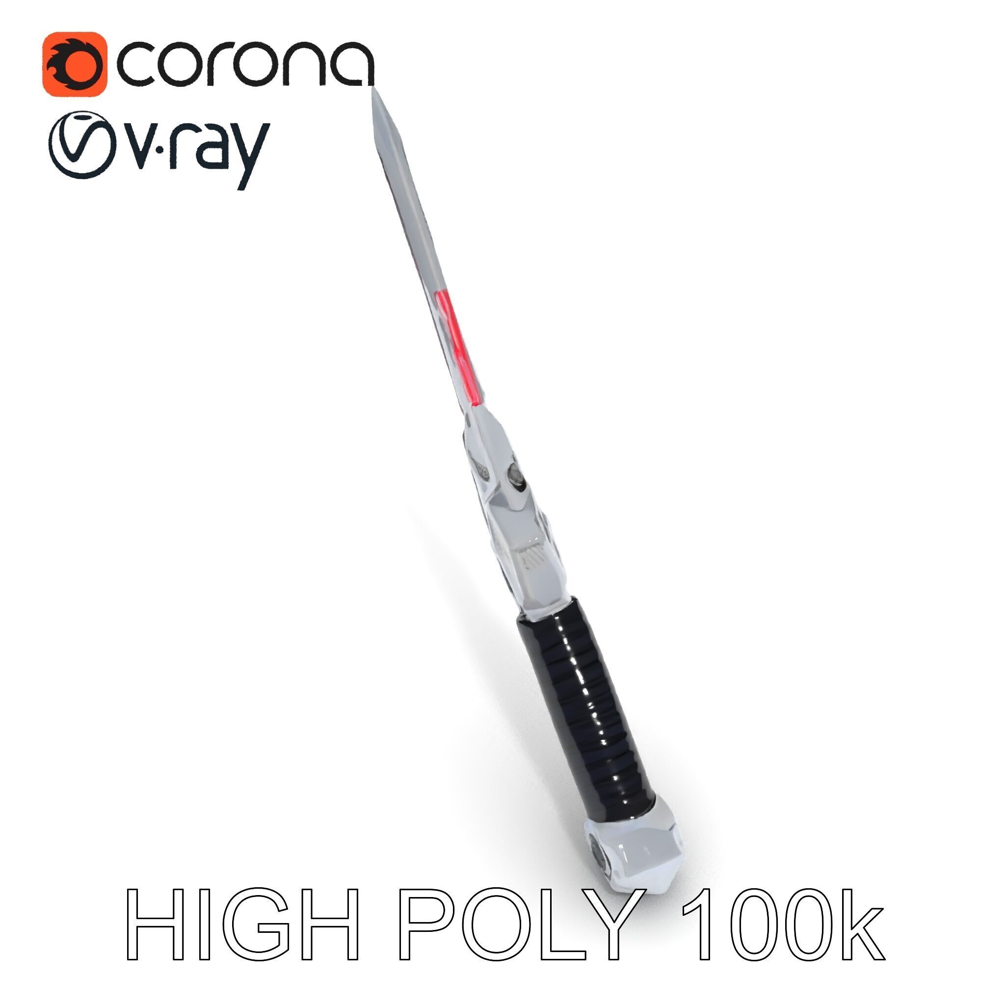 Futuristic SciFi Sword Model Pack Low-poly 3D model_22