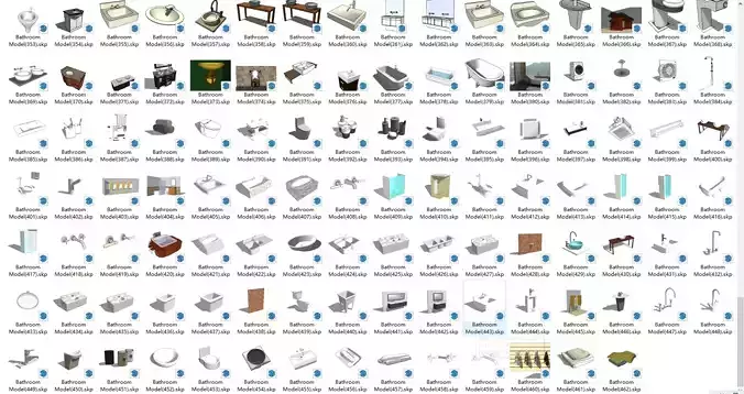462 bathroom models in skp format for you
