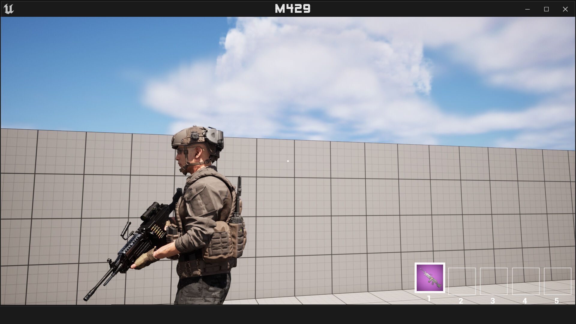 M249 Light Machine Gun LMG Fps - Tps Low-poly 3D model_15