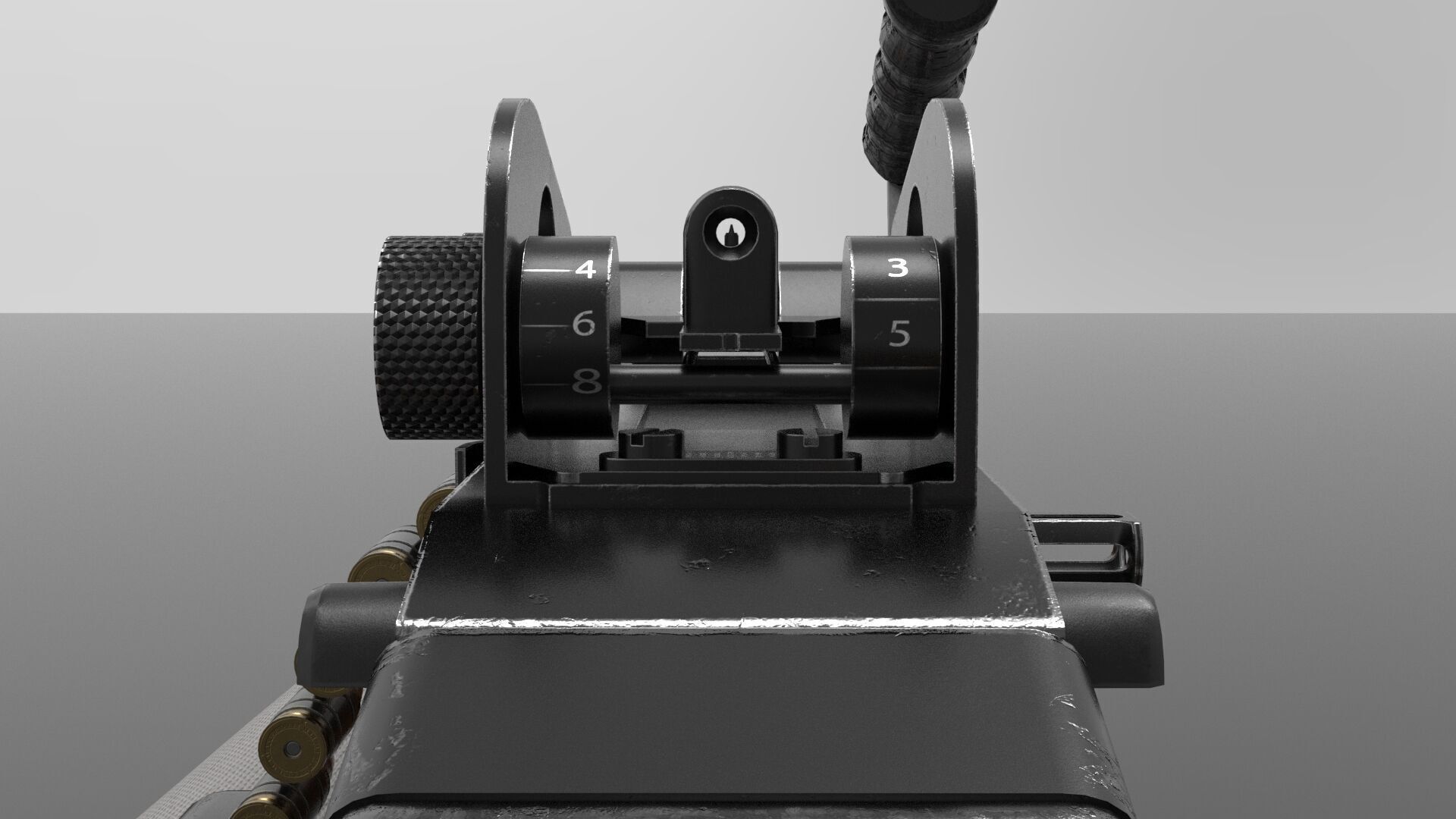 M249 Light Machine Gun LMG Fps - Tps Low-poly 3D model_7